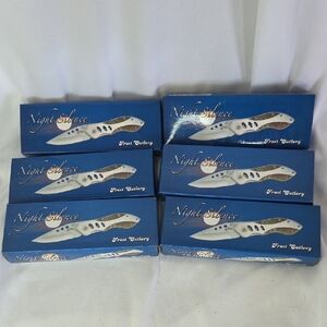 Night Silence Frost Cutlery Folding Knives Bundle (6) New In Box 4 1/2"